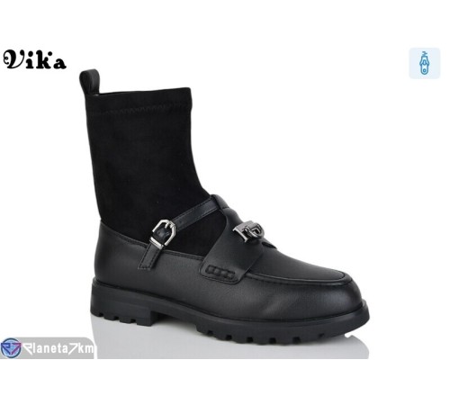 Черевики жіночі на весну/осінь (6 пар р.36-40) чорний "Vika" Черевики жіночі на весну/осінь (6 пар р.36-40) чорний "Vika"