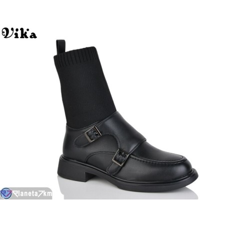 Черевики жіночі на весну/осінь (6 пар р.36-40) чорний  "Vika"