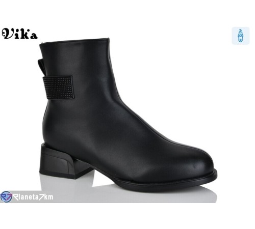 Черевики жіночі на весну/осінь (6 пар р.41-43) чорний "Vika" Черевики жіночі на весну/осінь (6 пар р.41-43) чорний "Vika"