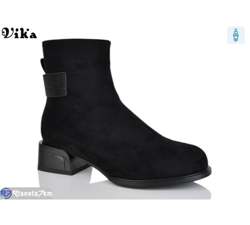 Черевики жіночі на весну/осінь (6 пар р.41-43) чорний "Vika" Черевики жіночі на весну/осінь (6 пар р.41-43) чорний "Vika"