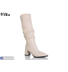 Чоботи жіночі на весну/осінь (6 пар р.36-40) бежевий  "Vika"