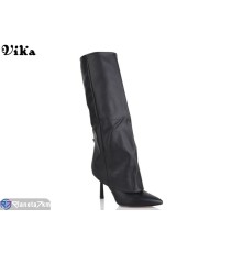 Чоботи жіночі на весну/осінь (6 пар р.36-40) чорний  "Vika"
