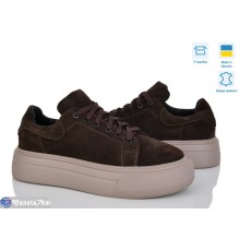 Кросівки жіночі на весну/осінь (6 пар р.36-40) коричневий  "Linda"