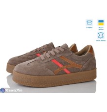 Кросівки жіночі на весну/осінь (6 пар р.36-41) коричневий  "FOX"