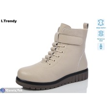 Черевики жіночі на зиму (6 пар р.37-42) бежевий  "Trendy"