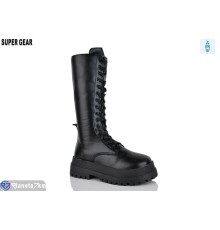 Чоботи жіночі на весну/осінь (8 пар р.35-40) чорний  "Super Gear"