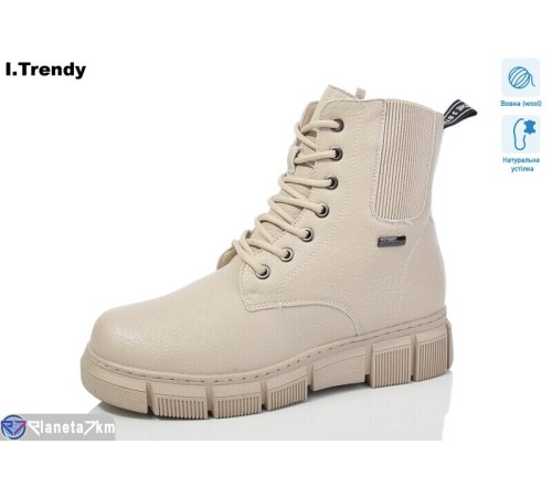 Черевики жіночі на зиму (6 пар р.37-42) бежевий "Trendy" Черевики жіночі на зиму (6 пар р.37-42) бежевий "Trendy"