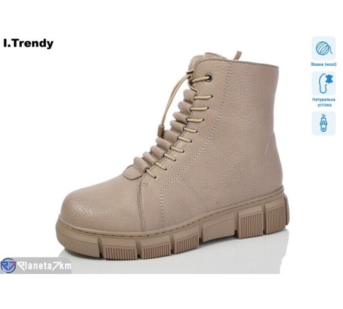 Черевики жіночі на зиму (6 пар р.37-42) бежевий "Trendy" Черевики жіночі на зиму (6 пар р.37-42) бежевий "Trendy"