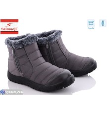 Дутики жіночі на зиму (8 пар р.37-42) сірий  "Saimaoji"
