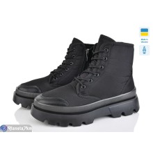 Черевики жіночі на зиму (6 пар р.37-41) чорний  "LEOBAZA"