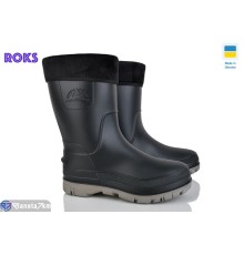 Чоловіче гумове взуття на зиму (6 пар р.41-46) чорний  "Roks"