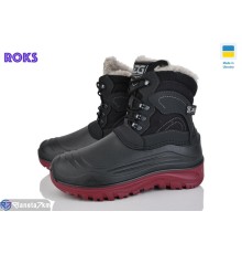 Чоловіче гумове взуття на зиму (8 пар р.41-45) чорний  "Roks"
