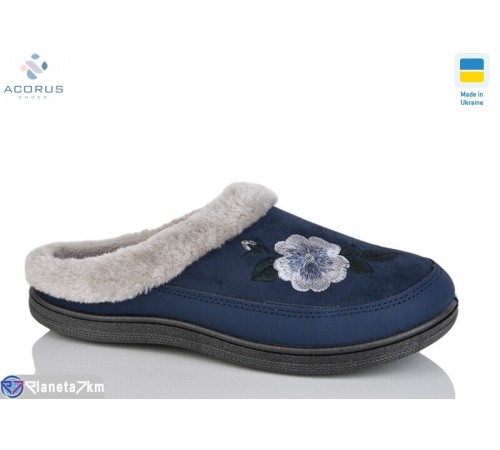 Тапки жіночі на весну/осінь (8 пар р.37-41) синій "Acorus" Тапки жіночі на весну/осінь (8 пар р.37-41) синій "Acorus"
