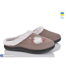 Тапки жіночі на зиму (8 пар р.37-41) коричневий  "LEO"