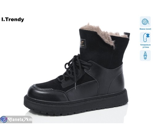 Черевики жіночі на зиму (6 пар р.37-42) чорний "Trendy" Черевики жіночі на зиму (6 пар р.37-42) чорний "Trendy"