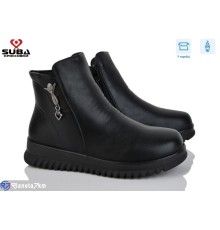 Черевики жіночі на зиму (8 пар р.37-42) чорний  "SUBA"