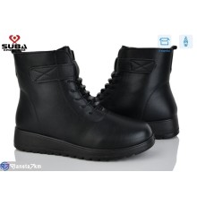 Черевики жіночі на зиму (8 пар р.37-42) чорний  "SUBA"