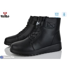 Черевики жіночі на зиму (8 пар р.37-42) чорний  "SUBA"