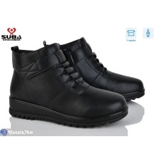 Черевики жіночі на зиму (8 пар р.37-42) чорний  "SUBA"
