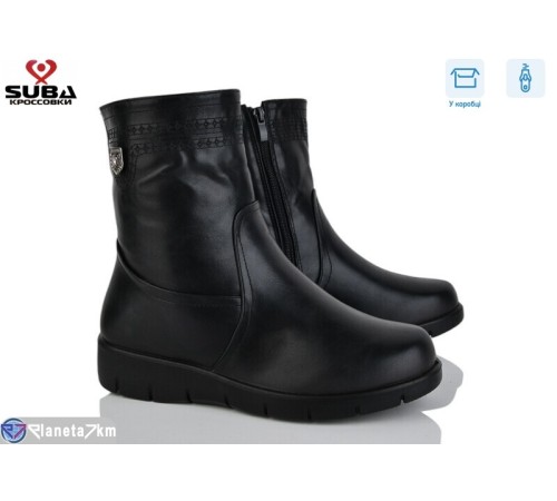 Черевики жіночі на зиму (8 пар р.37-41) чорний  "SUBA"