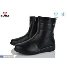 Черевики жіночі на зиму (8 пар р.37-41) чорний  "SUBA"