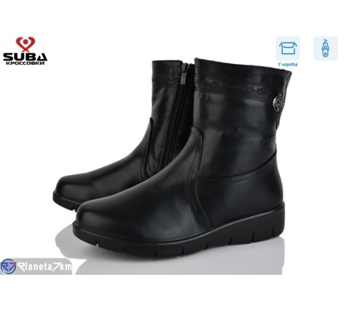 Черевики жіночі на зиму (8 пар р.37-41) чорний  "SUBA"