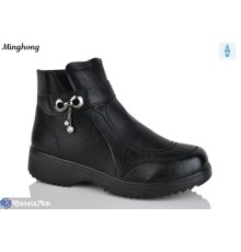 Черевики жіночі на зиму (8 пар р.37-42) чорний  "HORSE"