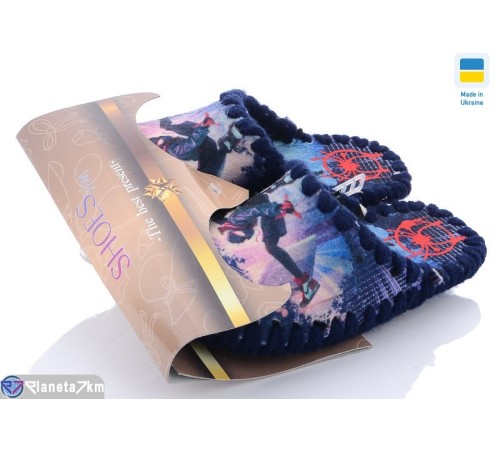 Тапки дитячі на весну/осінь (6 пар р.32-37) синій "Activ" Тапки дитячі на весну/осінь (6 пар р.32-37) синій "Activ"