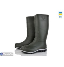 Чоловічі чоботи гумові на весну/осінь (4 пар р.One size) зелений  "LEO"
