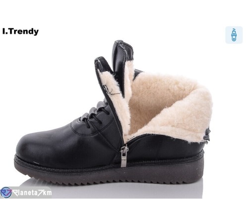 Черевики жіночі на зиму (8 пар р.37-42) чорний  "Trendy"