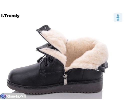 Черевики жіночі на зиму (8 пар р.37-42) чорний  "Trendy"