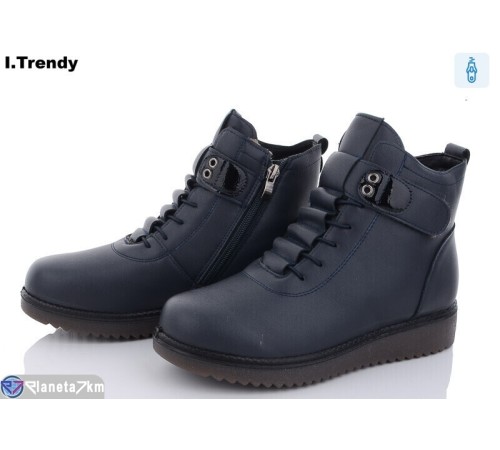 Черевики жіночі на зиму (8 пар р.37-42) синій "Trendy" Черевики жіночі на зиму (8 пар р.37-42) синій "Trendy"