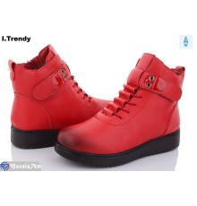 Черевики жіночі на зиму (8 пар р.37-42) червоний  "Trendy"