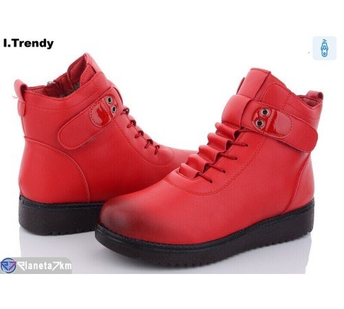 Черевики жіночі на зиму (8 пар р.37-42) червоний  "Trendy"