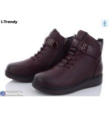 Черевики жіночі на зиму (8 пар р.37-42) бордовий  "Trendy"