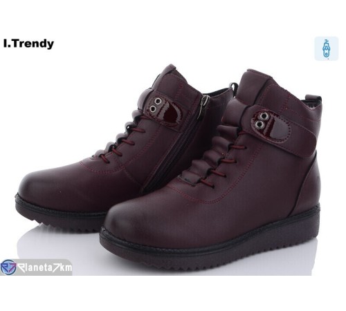 Черевики жіночі на зиму (8 пар р.37-42) бордовий  "Trendy"