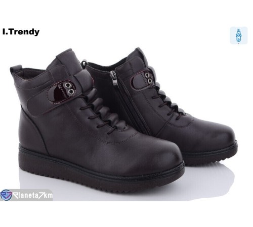 Черевики жіночі на зиму (8 пар р.37-42) бордовий  "Trendy"