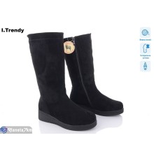 Чоботи жіночі на зиму (6 пар р.37-42) чорний  "Trendy"