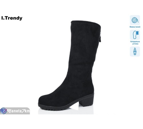 Чоботи жіночі на зиму (6 пар р.36-41) чорний "Trendy" Чоботи жіночі на зиму (6 пар р.36-41) чорний "Trendy"