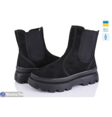 Черевики жіночі на весну/осінь (6 пар р.37-41) чорний  "LEOBAZA"