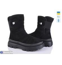 Черевики жіночі на зиму (6 пар р.37-41) чорний  "LEOBAZA"