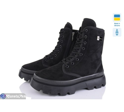 Черевики жіночі на зиму (6 пар р.37-41) чорний  "LEOBAZA"