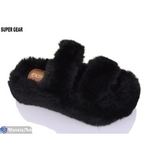 Тапки жіночі на весну/осінь (8 пар р.36-40) чорний  "Super Gear"