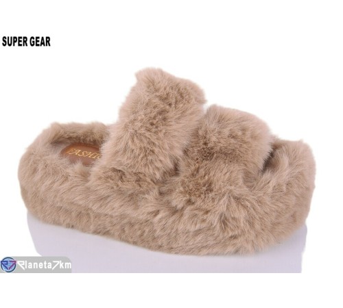Тапки жіночі на весну/осінь (8 пар р.36-40) коричневий  "Super Gear"
