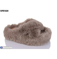 Тапки жіночі на весну/осінь (8 пар р.36-40) коричневий  "Super Gear"