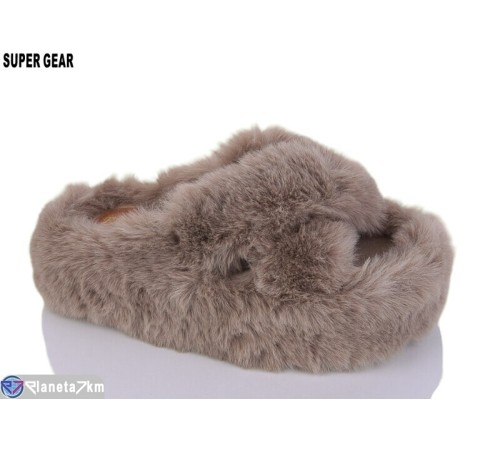 Тапки жіночі на весну/осінь (8 пар р.36-40) коричневий  "Super Gear"