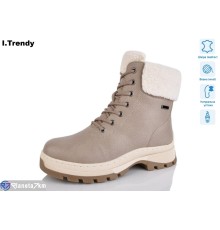 Черевики жіночі на зиму (6 пар р.36-41) коричневий  "Trendy"