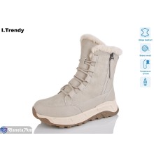 Черевики жіночі на зиму (6 пар р.36-41) бежевий  "Trendy"