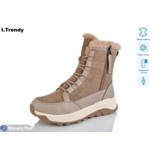 Черевики жіночі на зиму (6 пар р.36-41) коричневий  "Trendy"