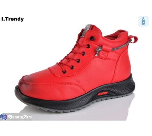 Черевики жіночі на зиму (8 пар р.36-41) червоний  "Trendy"